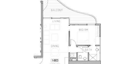 1 Bedroom Apartment, 83 m²