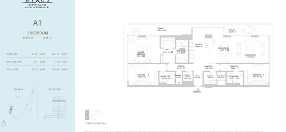 3 Bedrooms Apartment, 255 m²