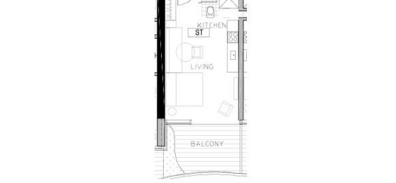 1 Bedroom Apartment, 44 m²