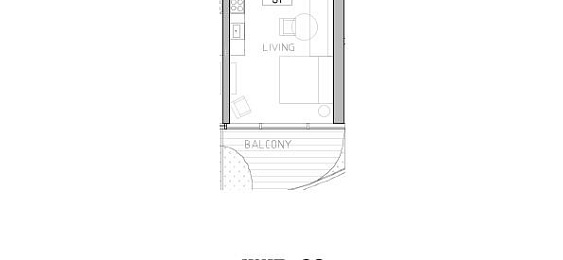 1 Bedroom Apartment, 45 m²
