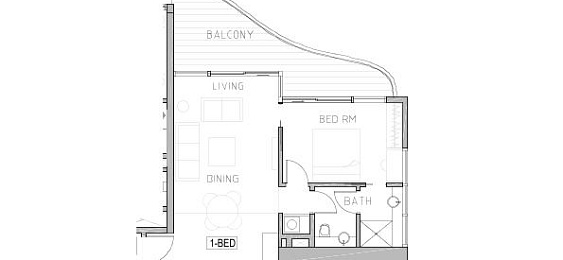 1 Bedroom Apartment, 81 m²